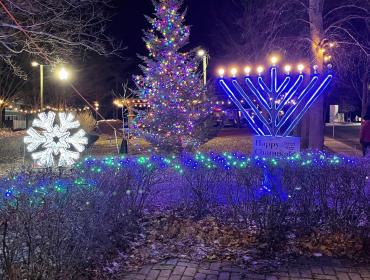 menorah in Jackson's Point Parkette